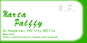 marta palffy business card